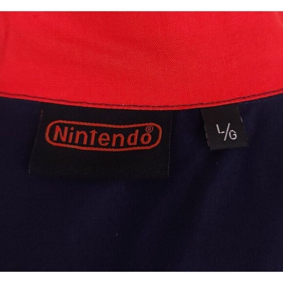 Vintage 2002 Nintendo Super Mario Logo Graphic SS Shirt Size L Mens Embroidered - Picture 5 of 10
